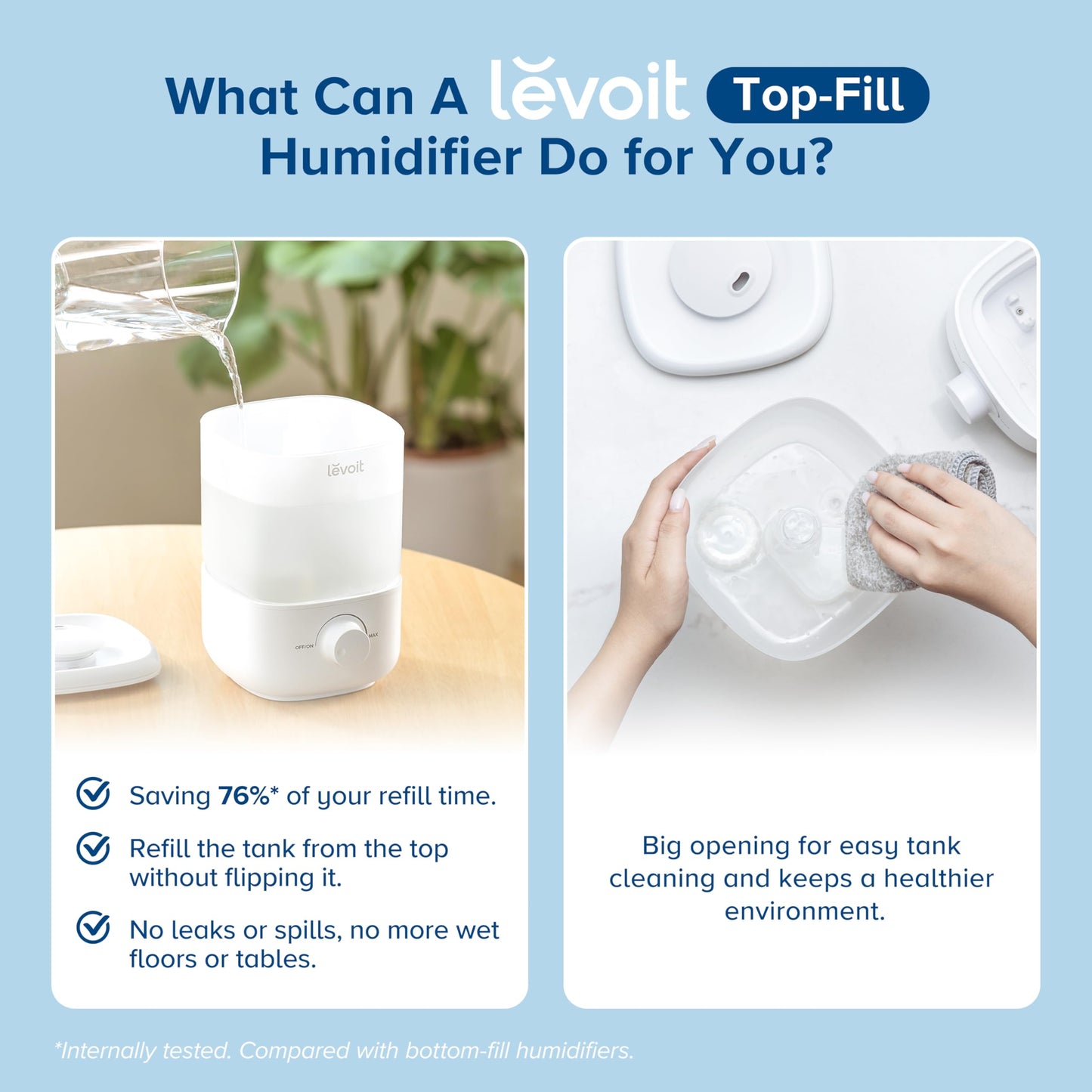 LEVOIT Classic 160 Top-Fill Ultrasonic Cool Mist Humidifier