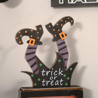 Halloween Wooden Tabletop Decorations (Set of 5)