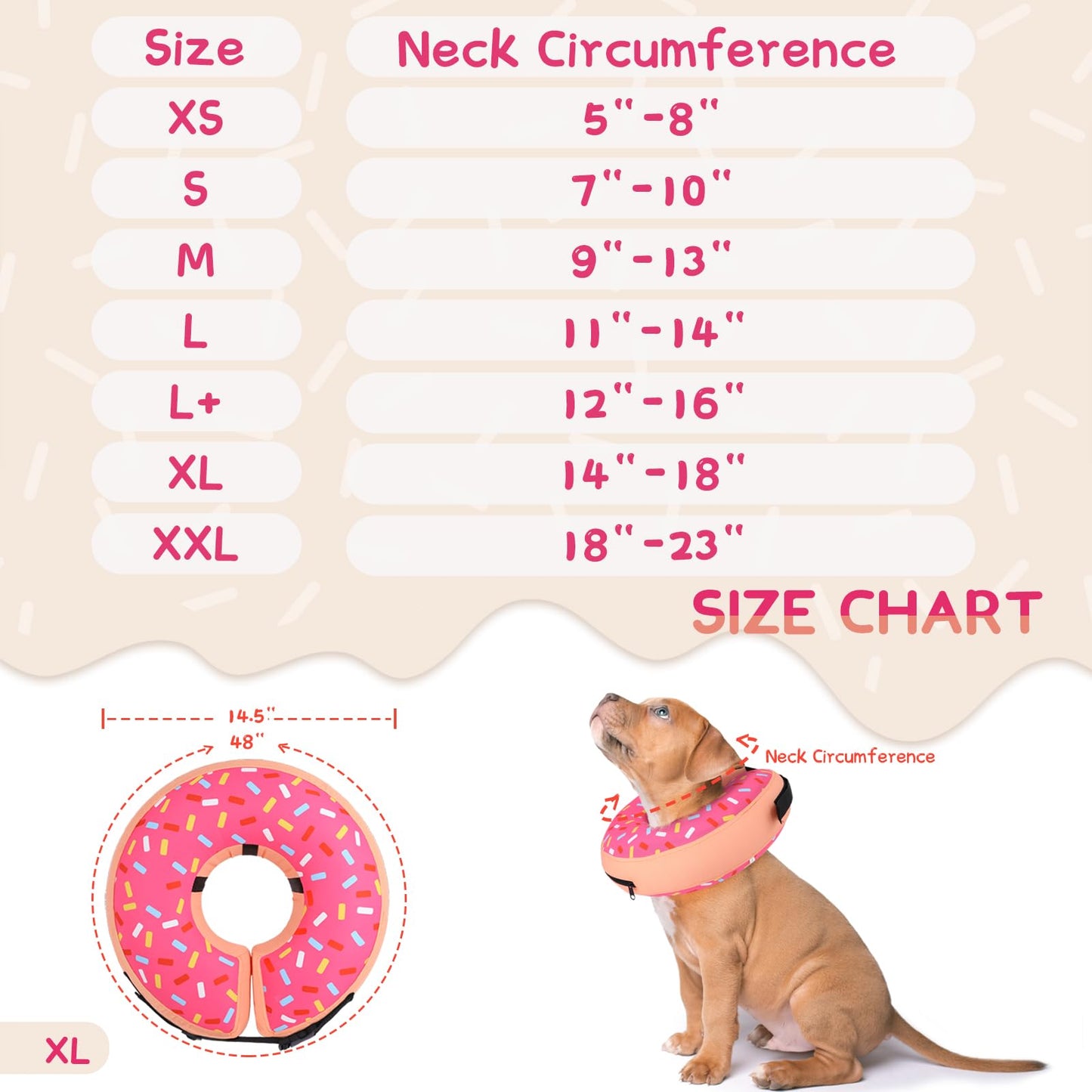 Super Inflatable Dog Cone Collar for Small Puppies Cats
