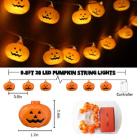 20 LED Runleo Halloween Decorations Pumpkin String Lights