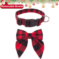 ADOGGYGO Adjustable Cotton Dog Bowtie Collar
