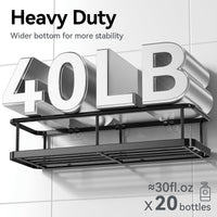 6 Pack Large Capacity Bath Organizer with Soap Holder and 12 Hooks