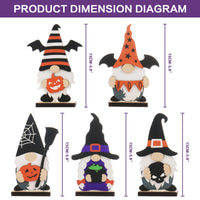 Halloween Wooden Tabletop Decorations (Set of 5)