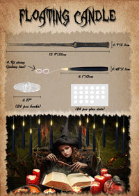 GenSwin Halloween Black Taper Flameless Candles with Ghost Hand Candlesticks