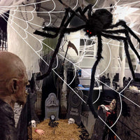 '200' Spider Web with 59' Giant Spider – Halloween Outdoor/Indoor Decor for Yard