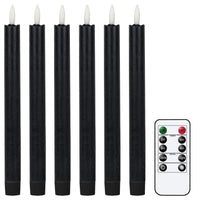 GenSwin Halloween Black Taper Flameless Candles with Ghost Hand Candlesticks