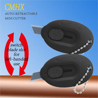 CMHX 4 PCS Mini Box Cutter Small Safety Retractable Utility Knife