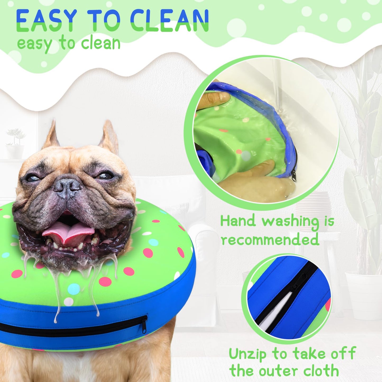Super Inflatable Dog Cone Collar for Small Puppies Cats