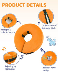 Super Inflatable Dog Cone Collar for Small Puppies Cats