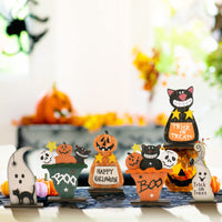 Halloween Wooden Tabletop Decorations (Set of 5)
