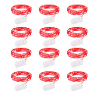 Brightown 12 Pack LED Fairy Lights Battery Operated String Lights - 7ft 20LED Waterproof Silver Wire Firefly Starry Moon Lights for DIY Crafts Wedding Table Centerpieces Party Bedroom Christmas