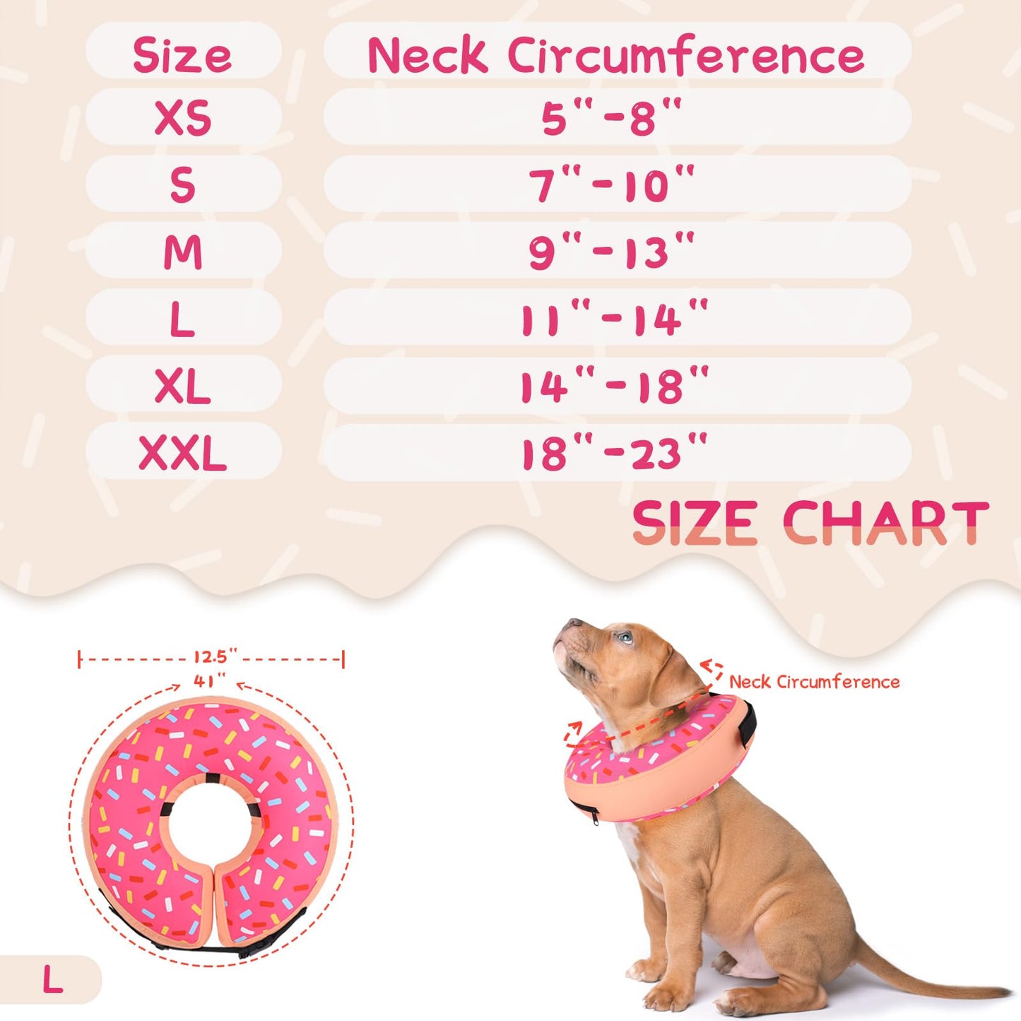 Super Inflatable Dog Cone Collar for Small Puppies Cats