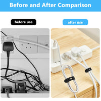 25 Pcs Silicone Cable Ties, Reusable Cable Straps Wire Organizer