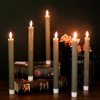 GenSwin Halloween Black Taper Flameless Candles with Ghost Hand Candlesticks
