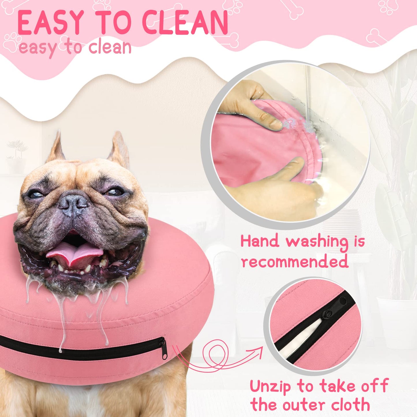 Super Inflatable Dog Cone Collar for Small Puppies Cats