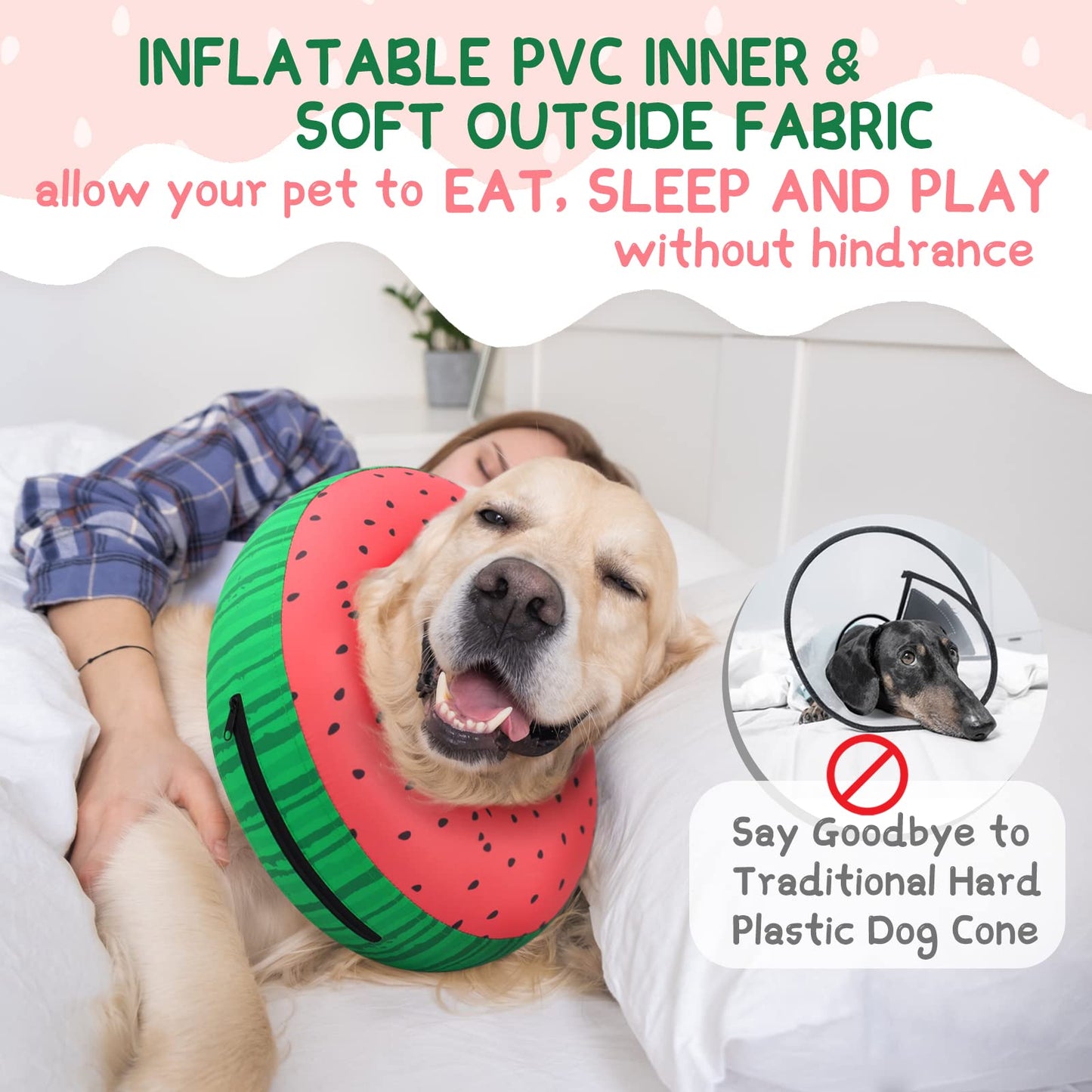 Super Inflatable Dog Cone Collar for Small Puppies Cats