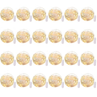 Brightown 12 Pack LED Fairy Lights Battery Operated String Lights - 7ft 20LED Waterproof Silver Wire Firefly Starry Moon Lights for DIY Crafts Wedding Table Centerpieces Party Bedroom Christmas
