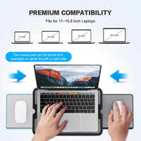 AboveTEK Portable Laptop Lap Desk w/Retractable Left/Right Mouse Pad Tray