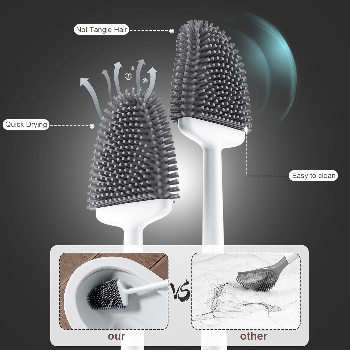 Sellemer Toilet Brush and Holder Set