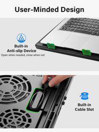 Kootek Laptop Cooling Pad, Laptop Cooler with 5 Quiet Fans for 12"-17"
