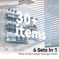 6 Pack Large Capacity Bath Organizer with Soap Holder and 12 Hooks
