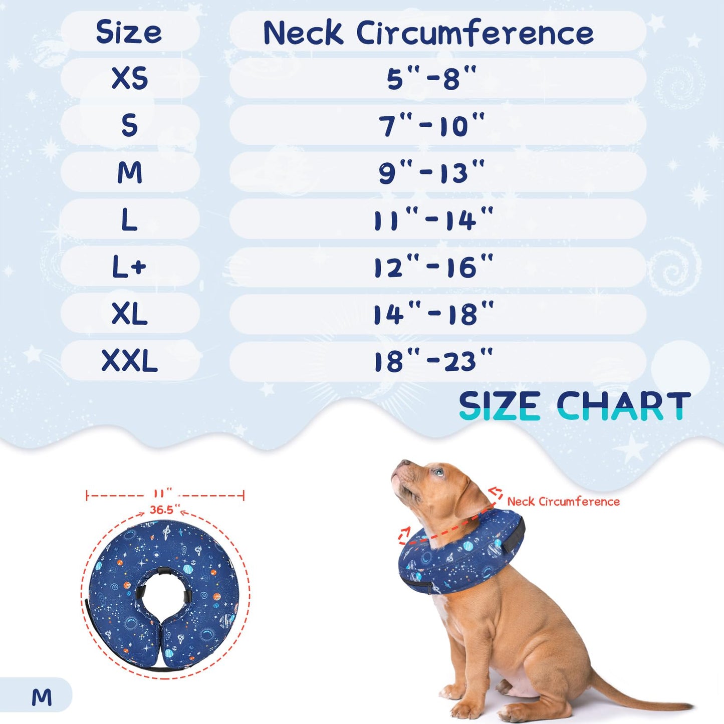Super Inflatable Dog Cone Collar for Small Puppies Cats