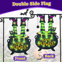 Halloween Lighted Garden Flag for Outside