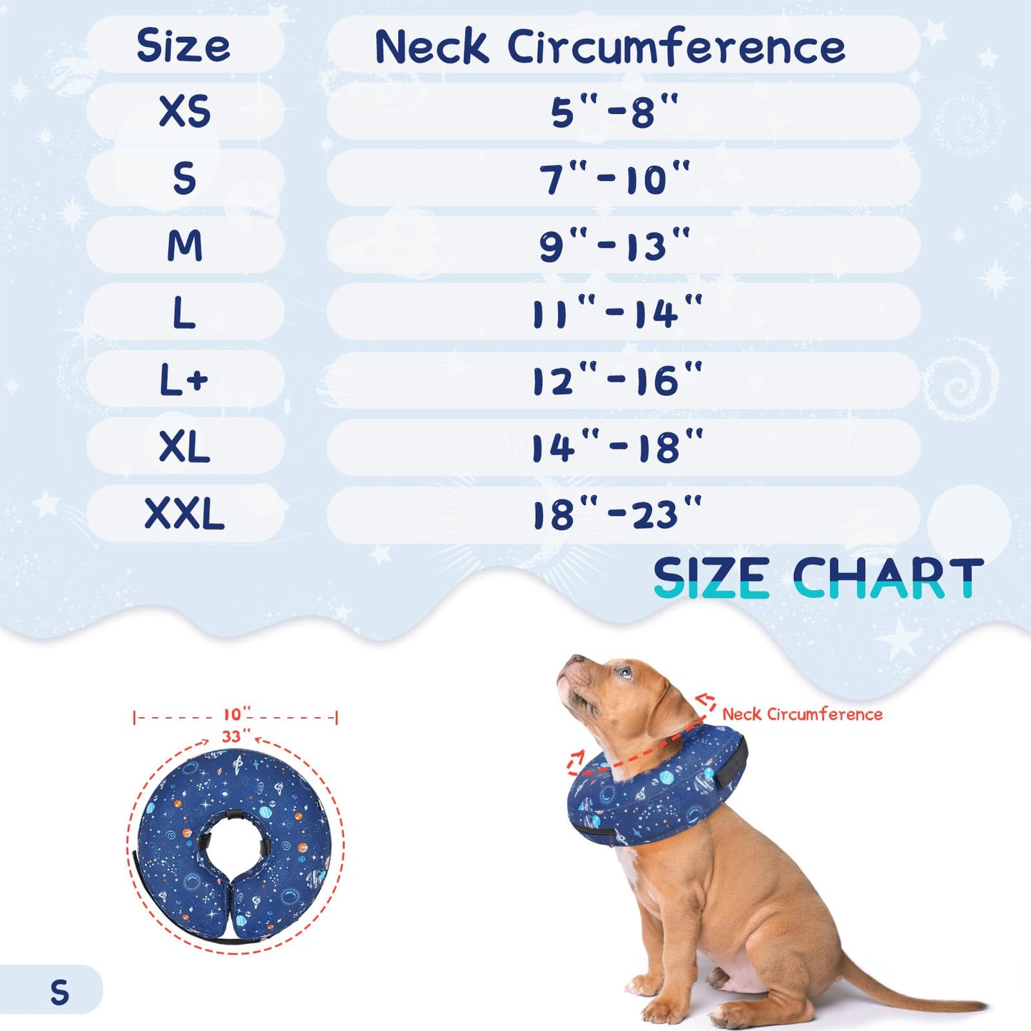 Super Inflatable Dog Cone Collar for Small Puppies Cats