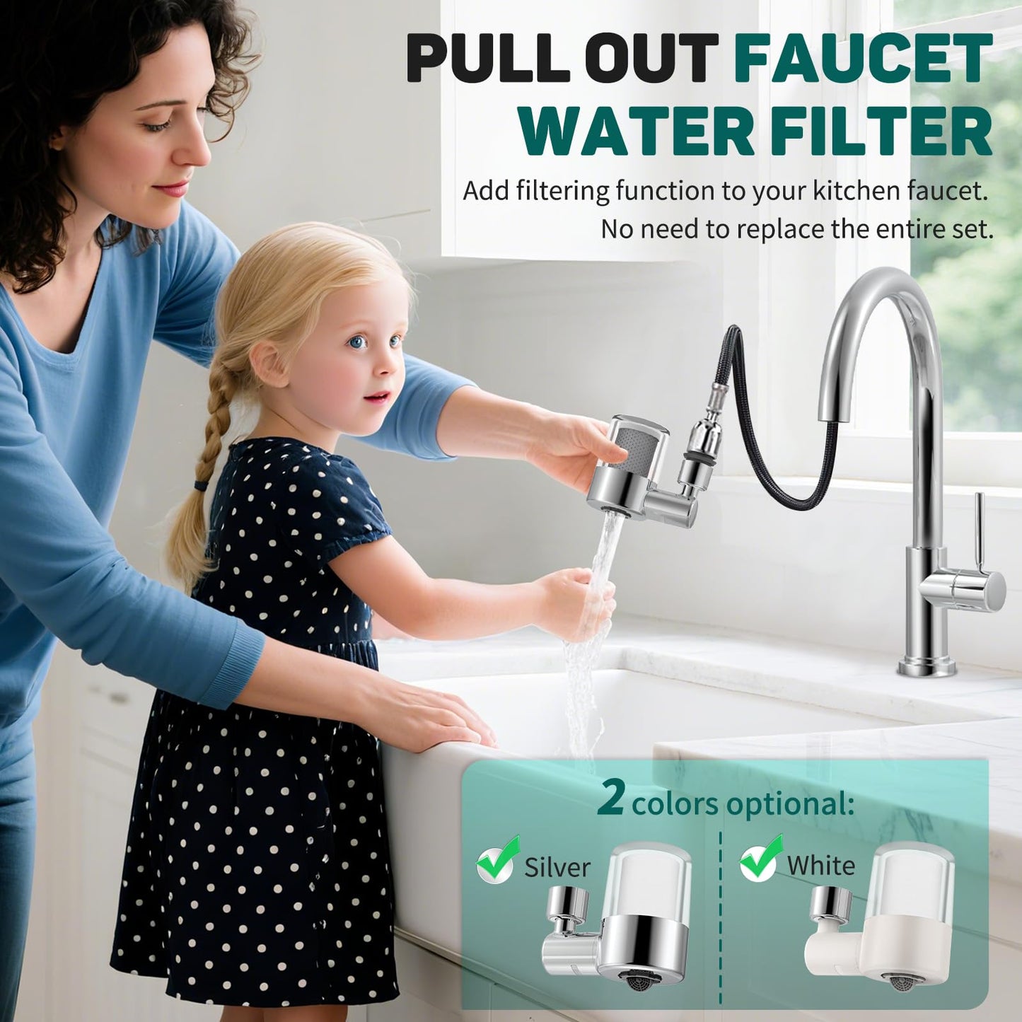 CECEFIN 1080° Swivel Faucet-Extender Sink-Aerator