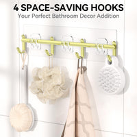 6 Pack Large Capacity Bath Organizer with Soap Holder and 12 Hooks