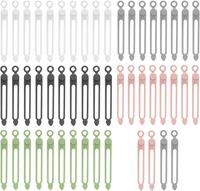 25 Pcs Silicone Cable Ties, Reusable Cable Straps Wire Organizer