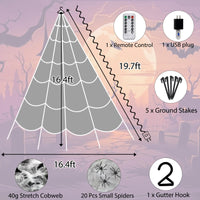 550 LED Halloween Spider Web Lights