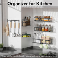 6 Pack Large Capacity Bath Organizer with Soap Holder and 12 Hooks
