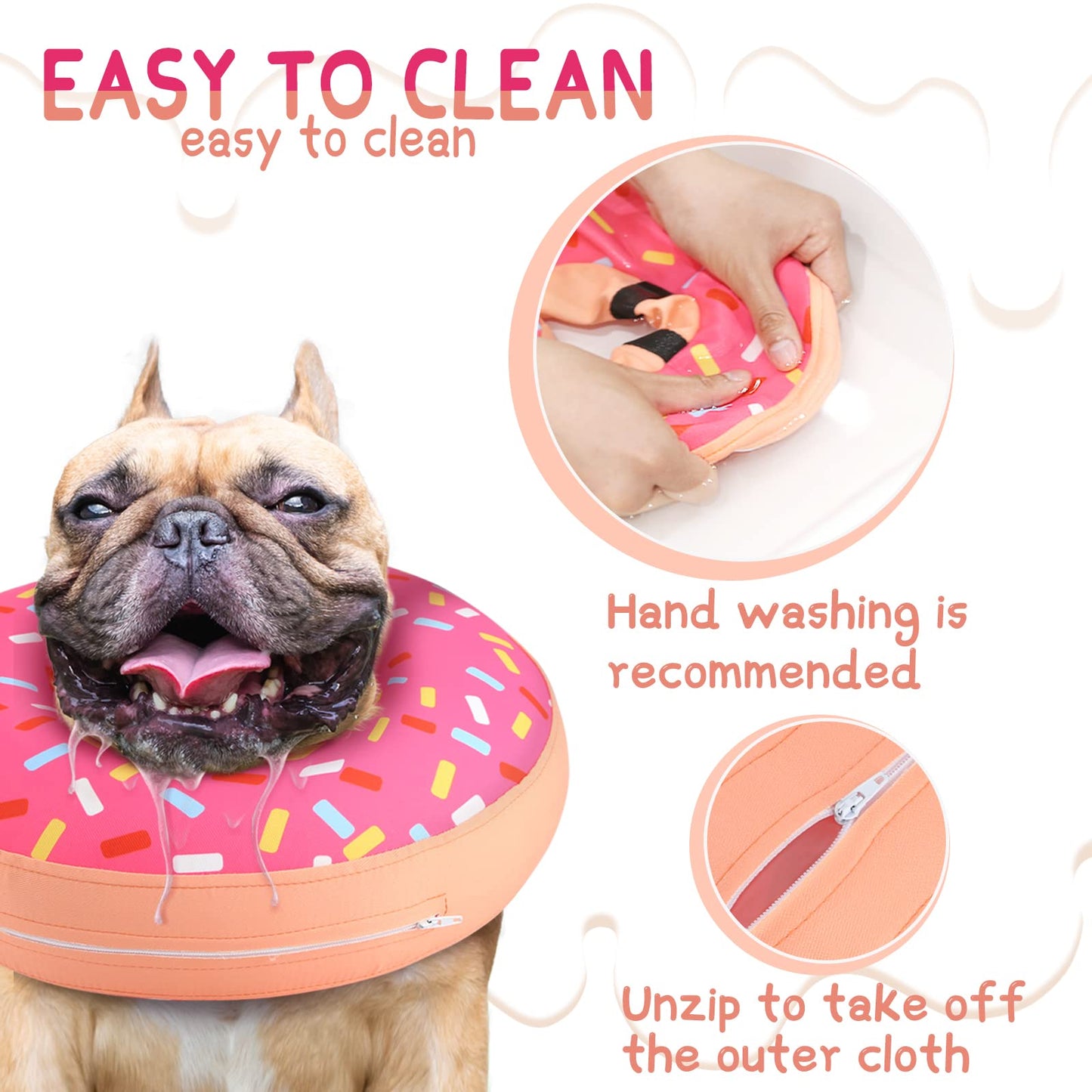 Super Inflatable Dog Cone Collar for Small Puppies Cats