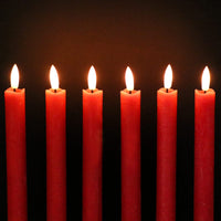 GenSwin Halloween Black Taper Flameless Candles with Ghost Hand Candlesticks
