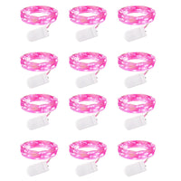 Brightown 12 Pack LED Fairy Lights Battery Operated String Lights - 7ft 20LED Waterproof Silver Wire Firefly Starry Moon Lights for DIY Crafts Wedding Table Centerpieces Party Bedroom Christmas