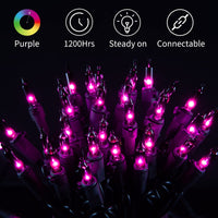 Minetom 25FT Halloween Purple String Lights