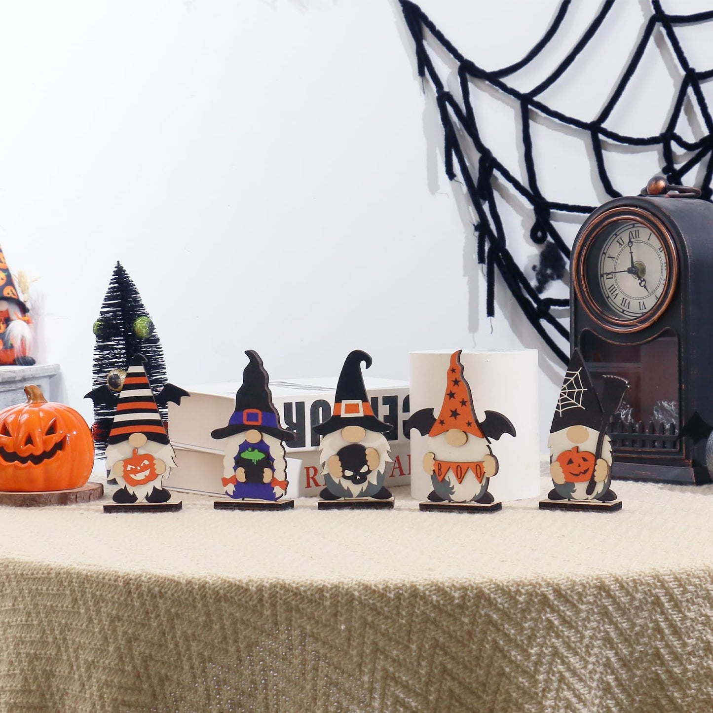 Halloween Wooden Tabletop Decorations (Set of 5)
