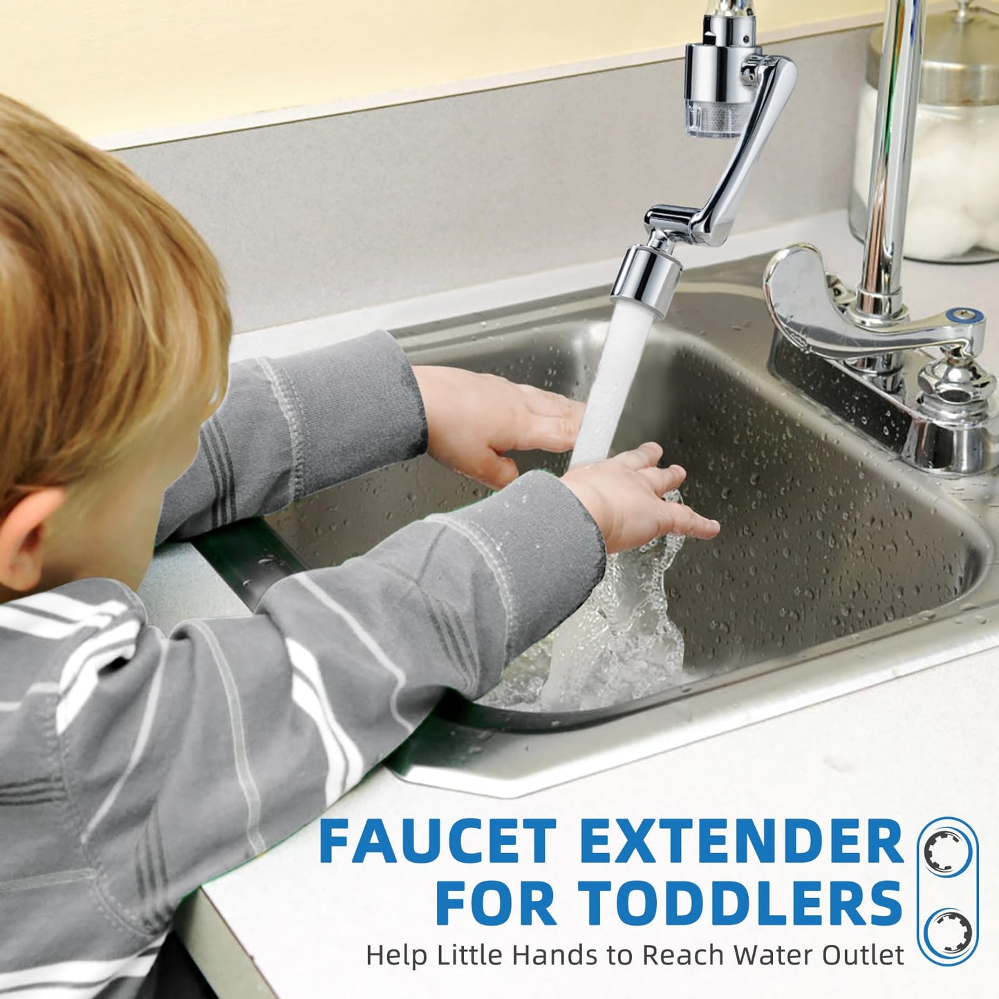 CECEFIN 1080° Swivel Faucet-Extender Sink-Aerator
