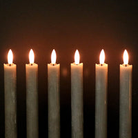 GenSwin Halloween Black Taper Flameless Candles with Ghost Hand Candlesticks