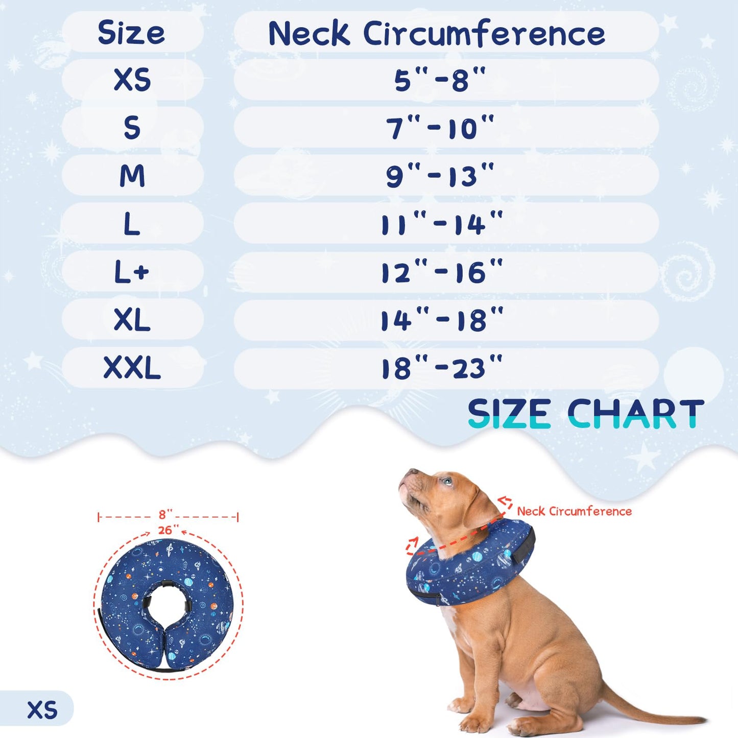 Super Inflatable Dog Cone Collar for Small Puppies Cats