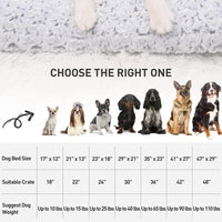 KSIIA Washable  Plush Dog Crate Beds