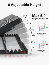 Kootek Laptop Cooling Pad, Laptop Cooler with 5 Quiet Fans for 12"-17"