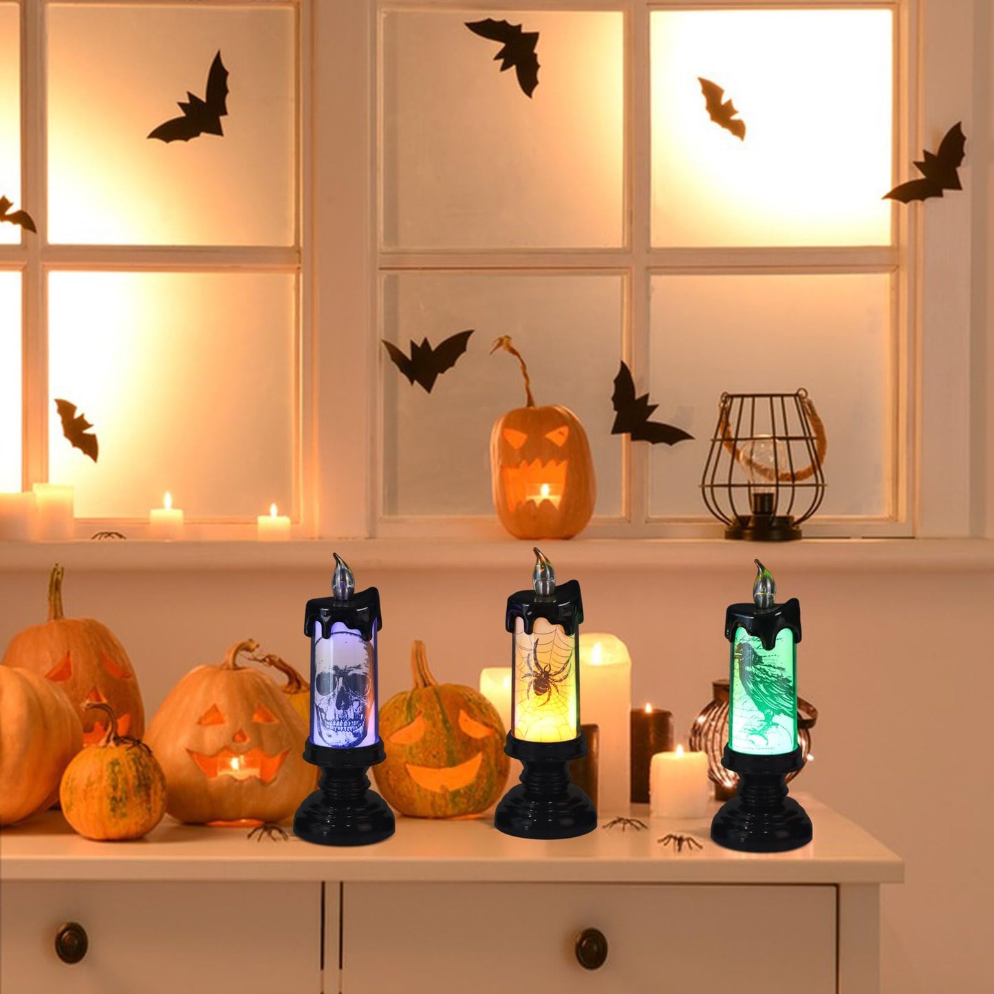 Eldnacele Halloween Flameless LED Candles