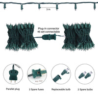 Minetom 25FT Halloween Purple String Lights