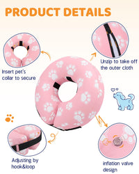 Super Inflatable Dog Cone Collar for Small Puppies Cats