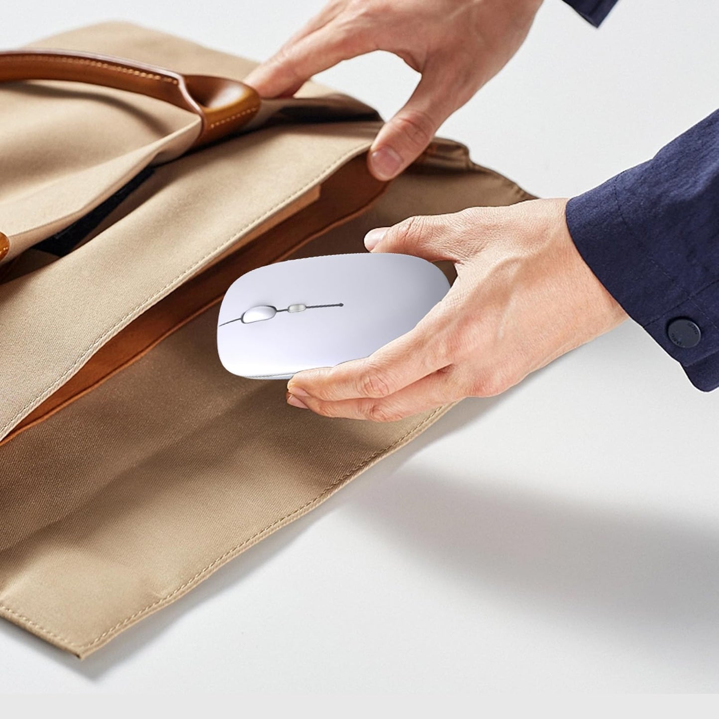 Wireless Bluetooth Mouse, Rechargeable, LED, Silent, Ultra-thin Design