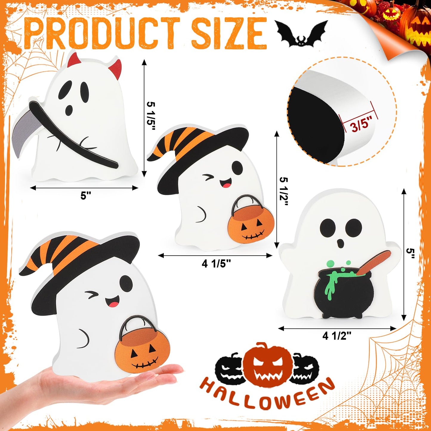 COCHIE Cute Ghost Halloween Decorations Indoor