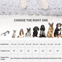 KSIIA Washable  Plush Dog Crate Beds