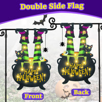 Halloween Lighted Garden Flag for Outside